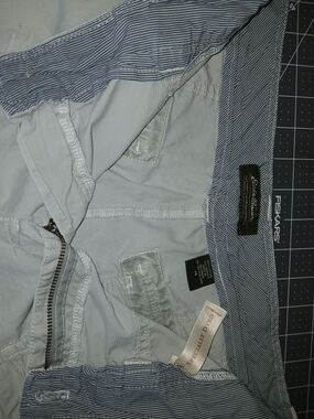 Eddie Bauer  Navy and White Pinstripe Shorts